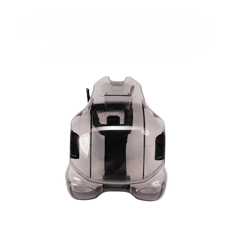 Détail du couvercle de protection de cardan pour DJI Mini 5 Pro montrant le mécanisme de fixation et la finition noire mate.
