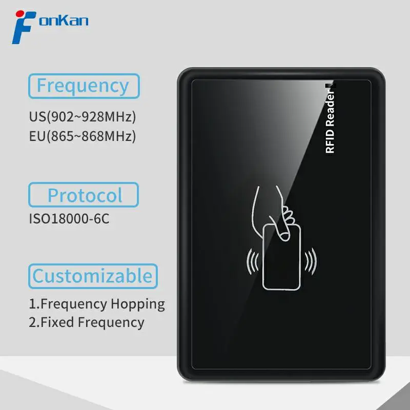 860-960Mhz 데스크탑 UHF RFID 리더/라이터(미니 USB 인터페이스 포함) UHF 리더, 데모 SDK 제공