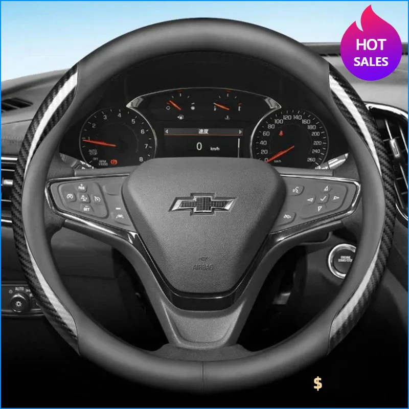 Premium Leather Steering Wheel Cover - Universal Fit
