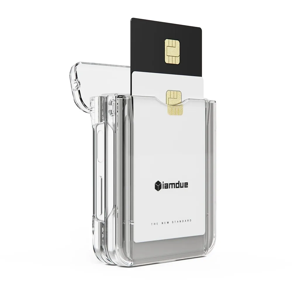 Shockproof Full Protection Wallet Card Holder Phone Case - Solid Color Clear Hard Folding Cover