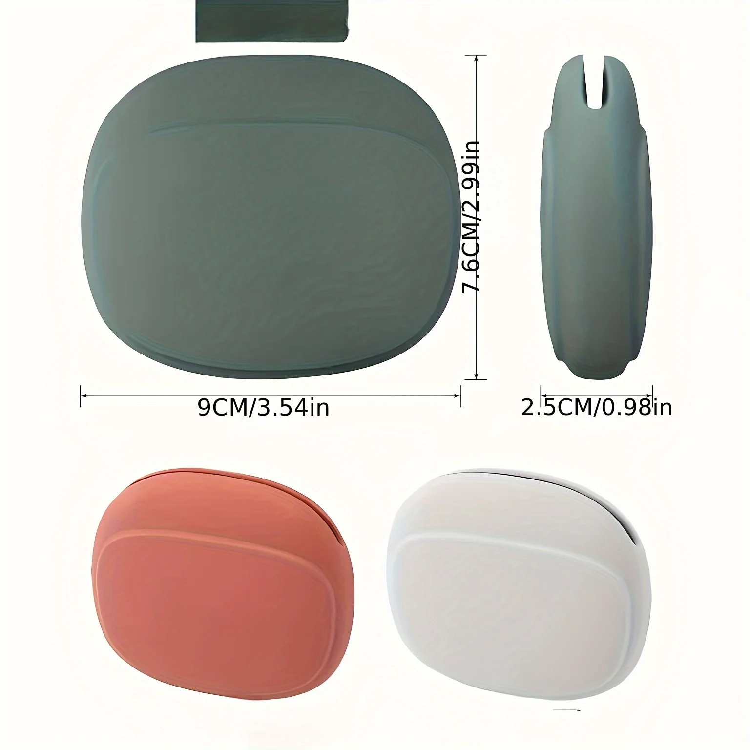 1pc Silicone Headphone Storage Case, Creative Portable Anti-Fall Mini Earphone Bag, Silicone Headphone Storage Bag