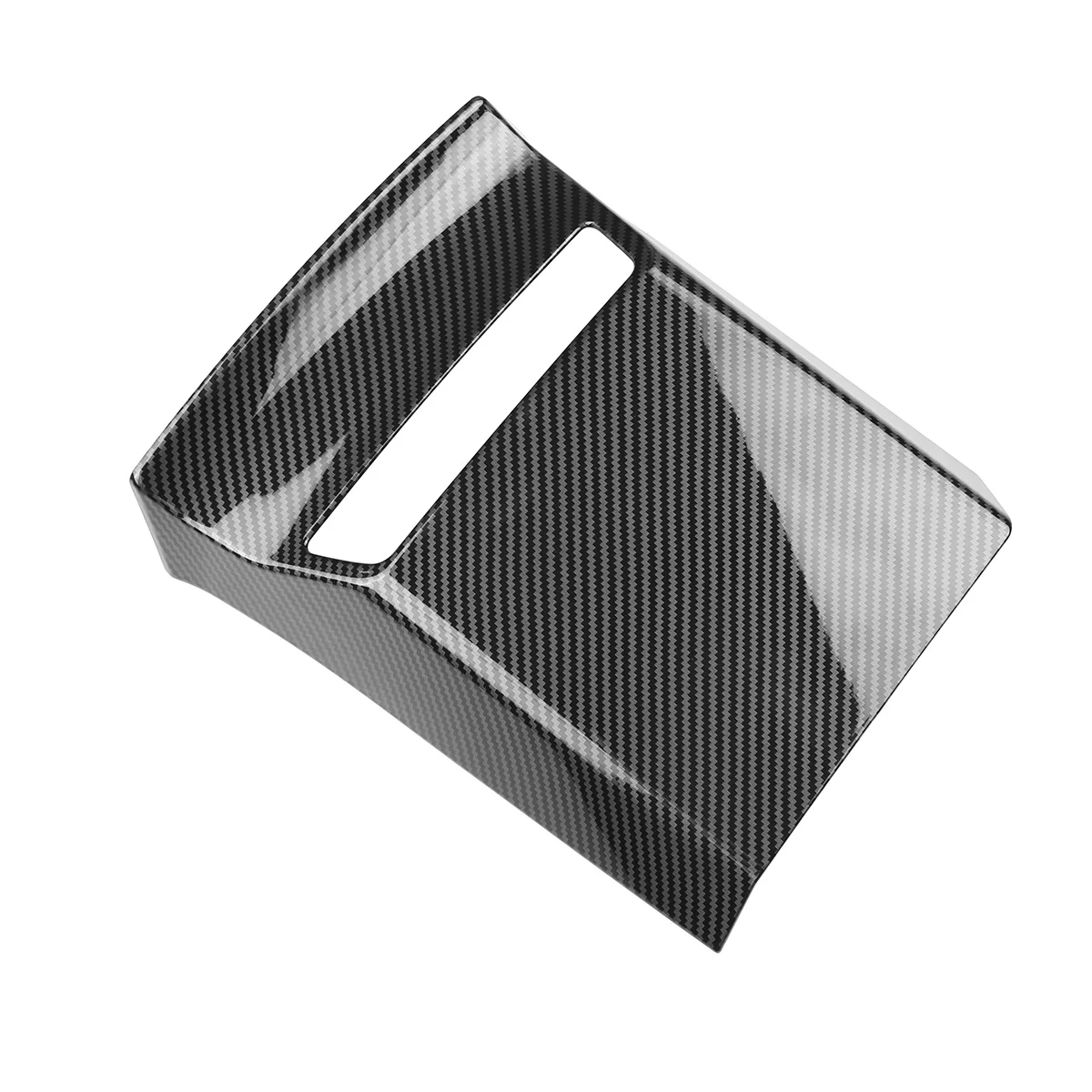 Car Carbon Fiber Front Usb Plug Frame Anti-Kick Panel Cover Trim Per Kia Ev6 2021 2022