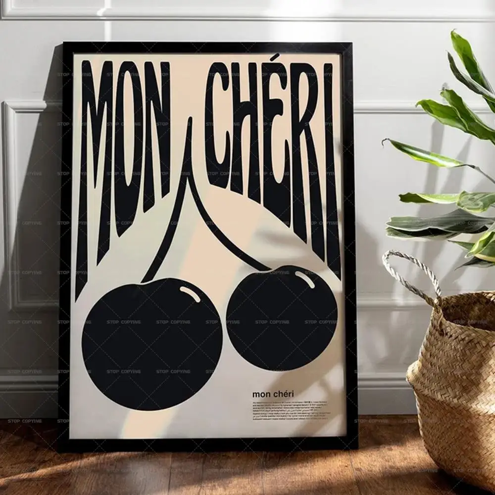 Retro Fine Art Maximal ist Mon Cheri Französisch Kirsche zitiert Geschenk Wand kunst Leinwand Malerei Poster Wohnzimmer Wohnkultur