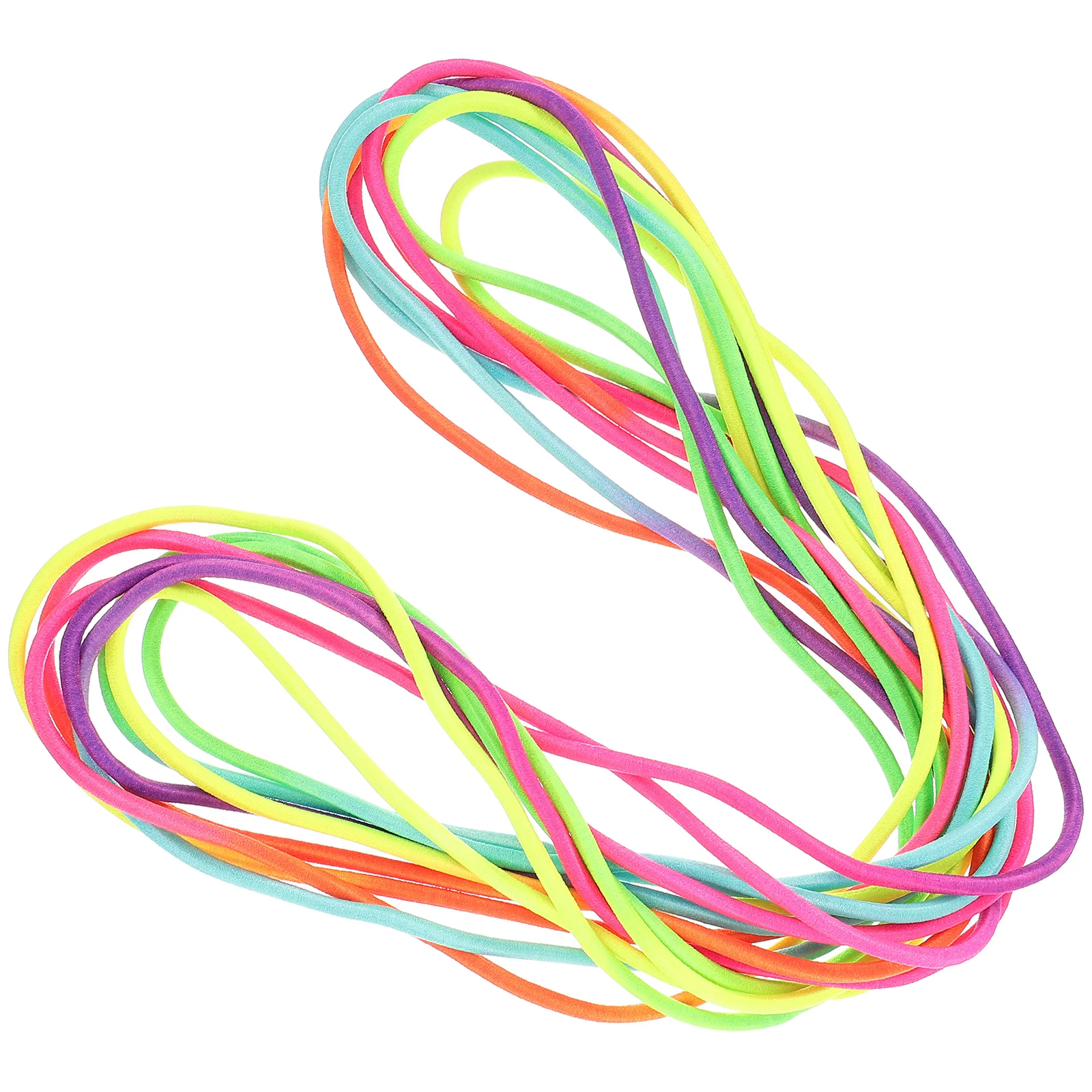 

Kids Elastic Jumping Rope Kids Rainbow Elastic Jump Rope Gymnastic Rubber Band Jumping Rope durable Kids Game Exercise Equipment