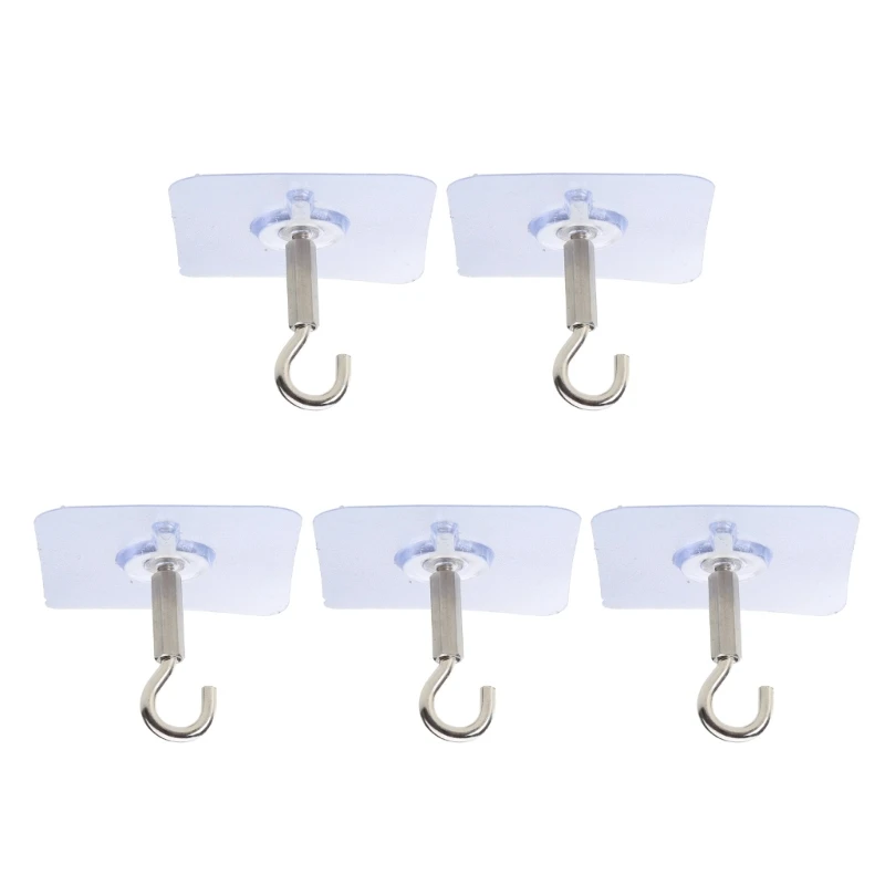 1-10pcs Ceiling Hooks for Hanging Lights Plant Wind Chimes Self Adhesive Hook 50LB