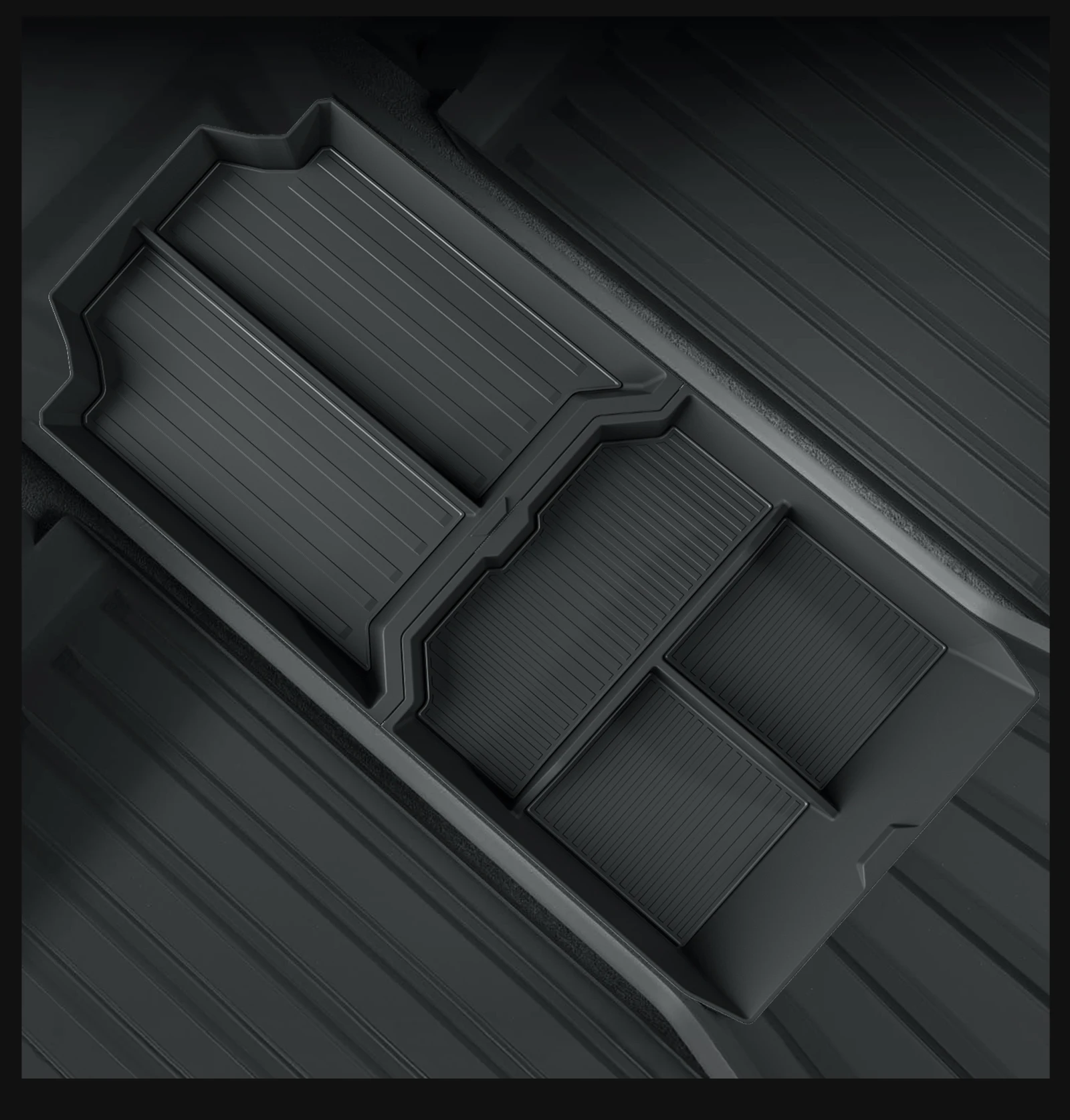 Smabee für Tesla Cybertruck 2024 2025 Mittelkonsole Untere Aufbewahrungsbox Auto-Zubehör Getränkehalter Ablage Organizer – Detail 12