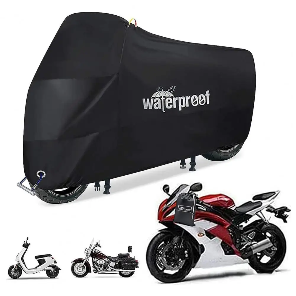 Motorbike Rain Cover Waterproof UV-Resistant Bicycle Protector Cover Extra-large Foldable Road Electric Bike Rain Cover with Sto outdoor bicycle cover waterproof dustproof uv resistant bicycle protective covers bike rain cover bicycle accessories