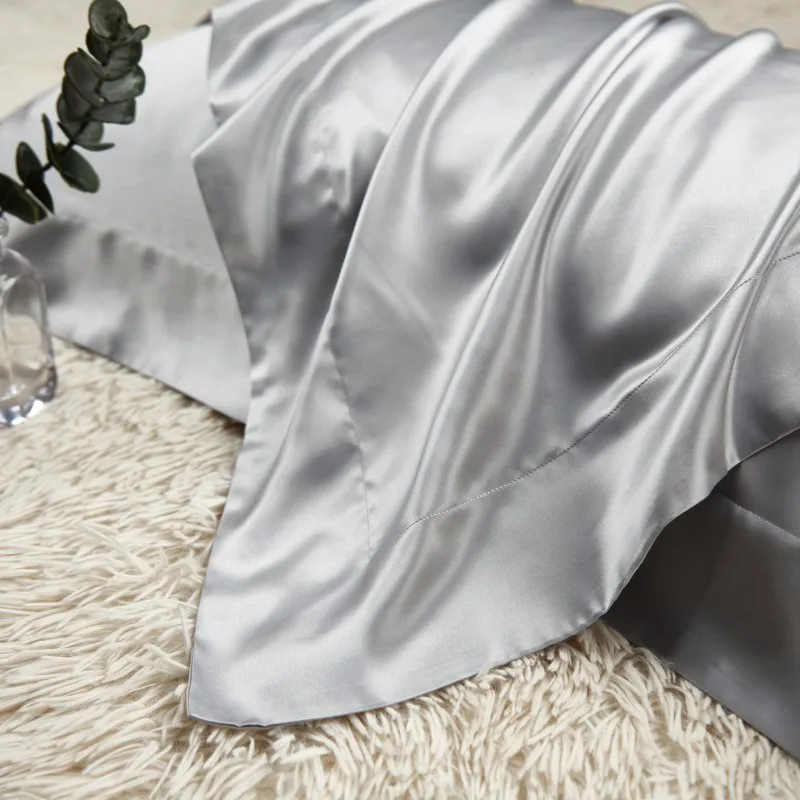 Pure Silk Pillowcase 2 PCS Queen King Size for Hotel Home Soft Healthy Cushion Cover Pillowcase Silk Pillow Case 48*74CM