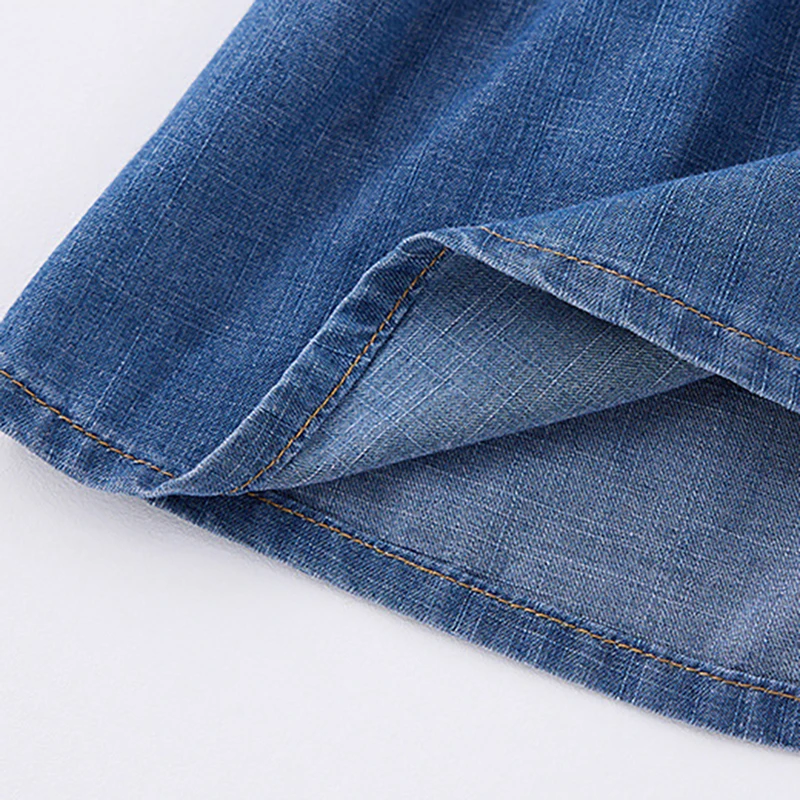 Denim Long Sleeve Dress for Girls Spring Autumn