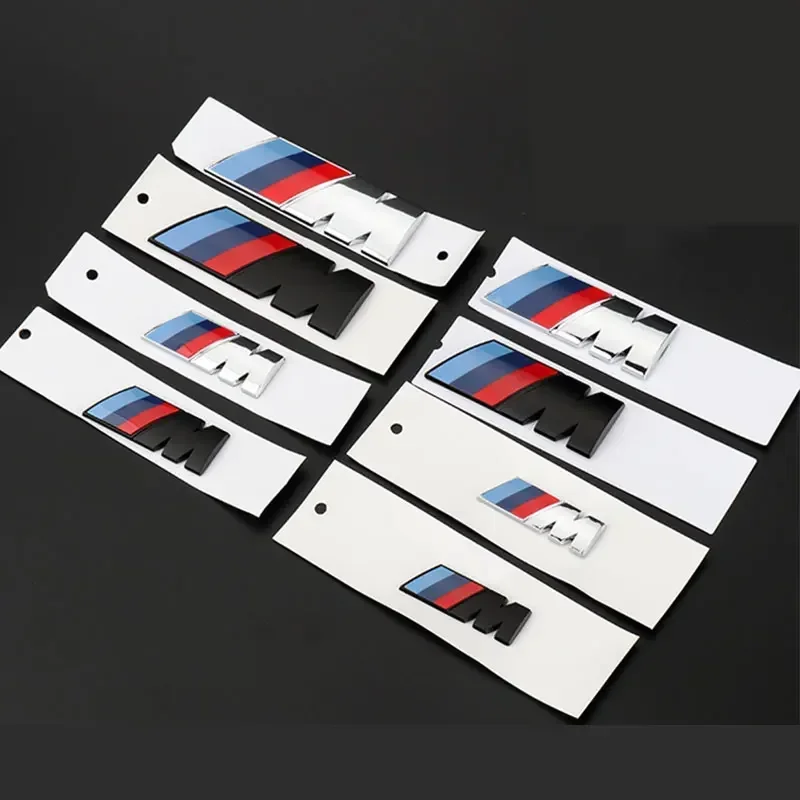 BMW M M3 M5 M6 X3 E46 E90 F30 G20 E36 E34 X6 G20 G30 악세사리 ABS 자동차 펜더 사이드 엠블럼 리어 트렁크 배지 M 로고 스티커