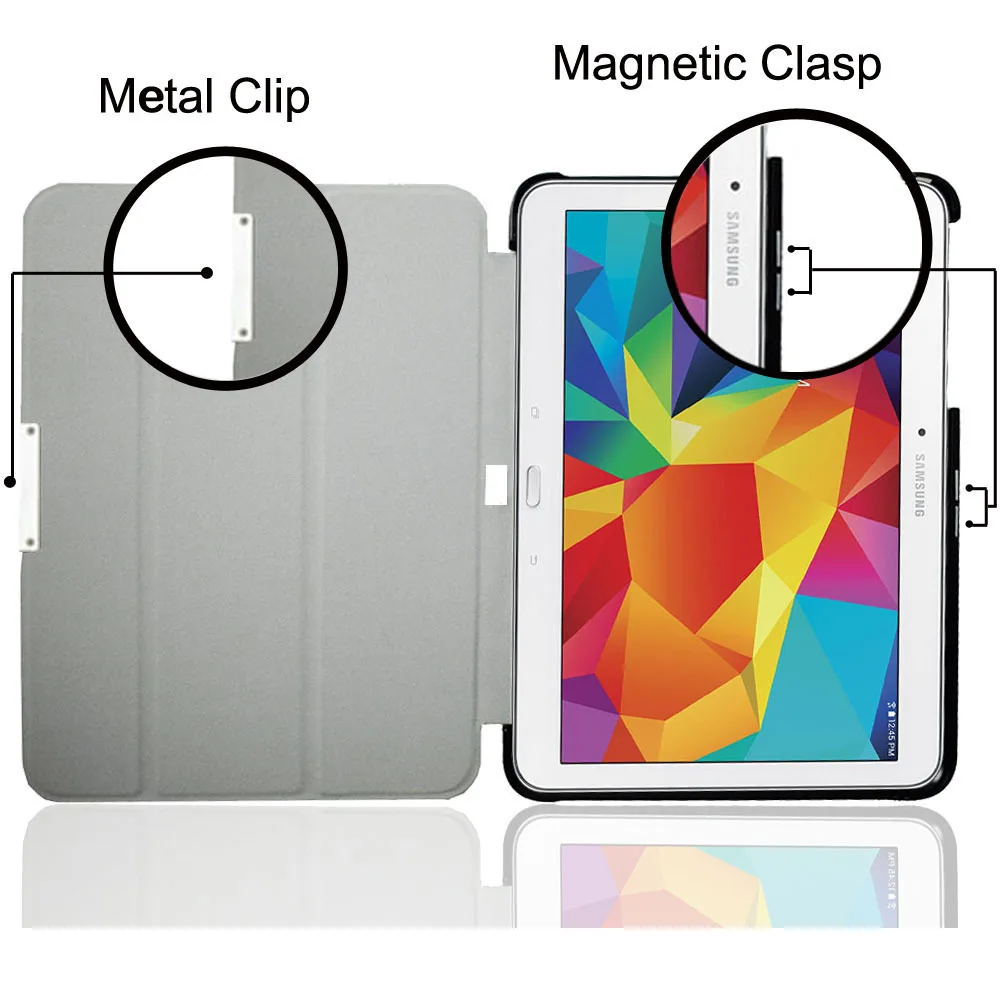 Sleek Magnetic Closure Lightweight PU Leather Tablet Cover