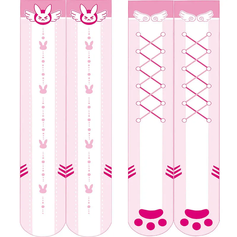 Overwatch D.Va Anime Socks Stockings Knee Length for Cosplay