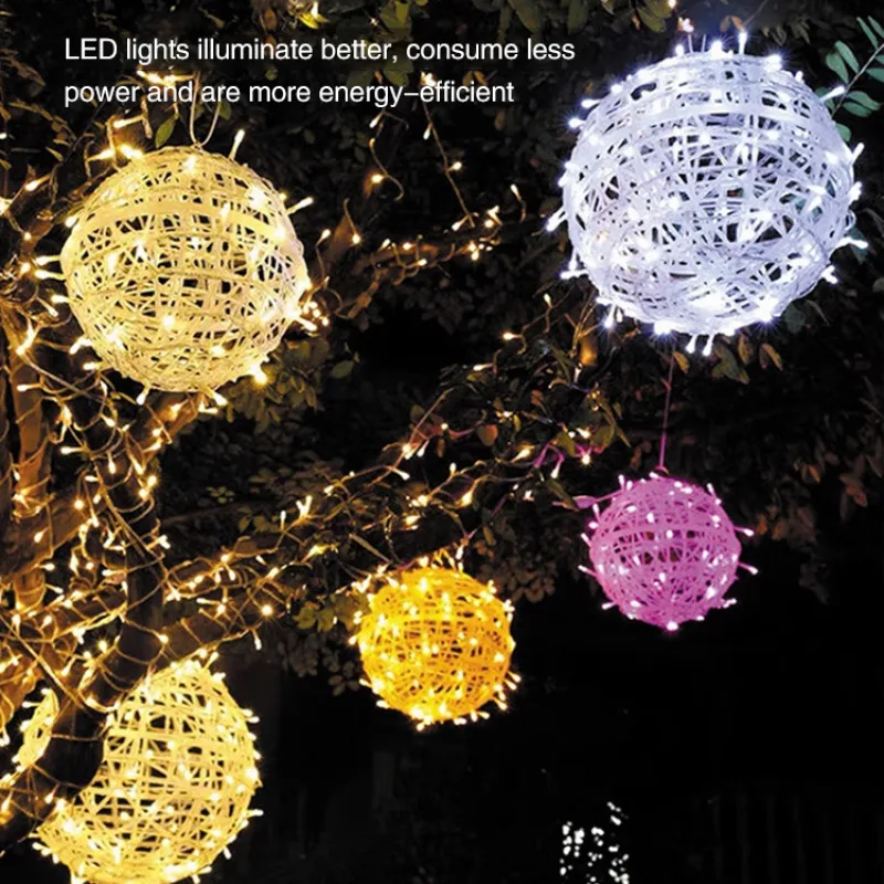 Christmas lights Outdoor waterproof hanging tree takraw ball lamp LED Vine Ball Lights led landscape lighting outdoor pendant lamp