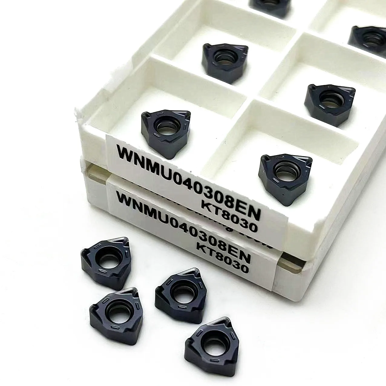 

10pcs WNMU040308 KT8060 WNMU040304 EN KT8030 Carbide double-sided hexagonal fast feed Milling Inserts Turning Tools CNC Cutter