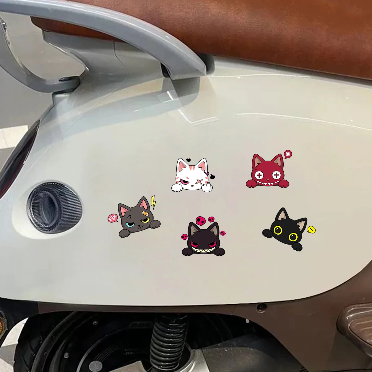 Cute and Creative Cartoon Car and Motorbike Stickers - Durable PVC Decorative Stickers