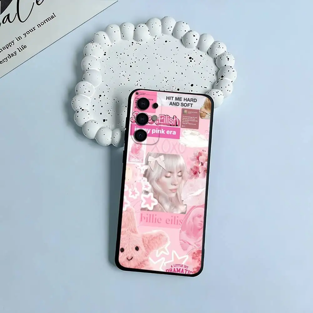 Billie Eilish Black Soft Silicone Phone Case - Young and Powerful Design