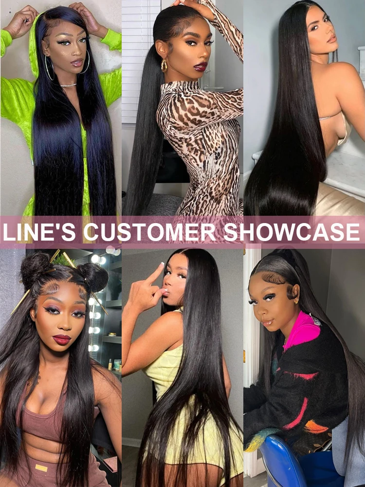300% High Density HD Lace Frontal Wig 13x6 Human Hair Brazilian 13x4 Straight 250 Density Human Hair Wigs For Women Preplucked