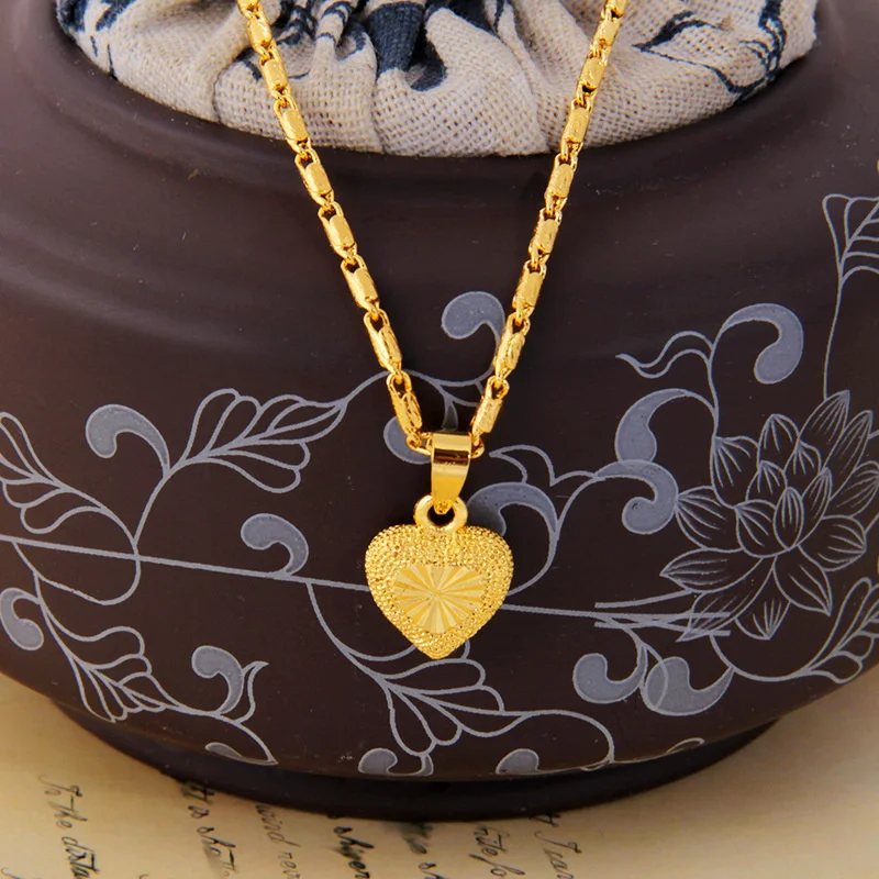 pure 24k gold clavicle chain necklace