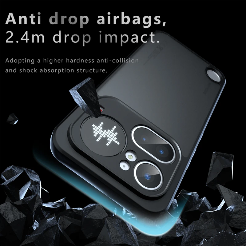 Matte Transparent Shockproof Bumper Protective Case