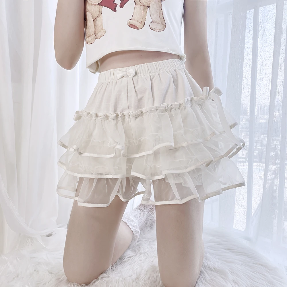 Japanese New Rojita Summer Pumpkin Pants Cake Shorts Leggings Anti-Exposure Multi-Layer Pettiskirt Support Lolita Leggings Mujer