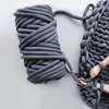 500G Thick Chunky Yarn Cored Cotton Wool Tube Yarn for DIY Blanket Hat Bulky Arm Roving Handwork Knitting Spin Yarn 2