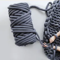 500G Thick Chunky Yarn Cored Cotton Wool Tube Yarn for DIY Blanket Hat Bulky Arm Roving Handwork Knitting Spin Yarn 2