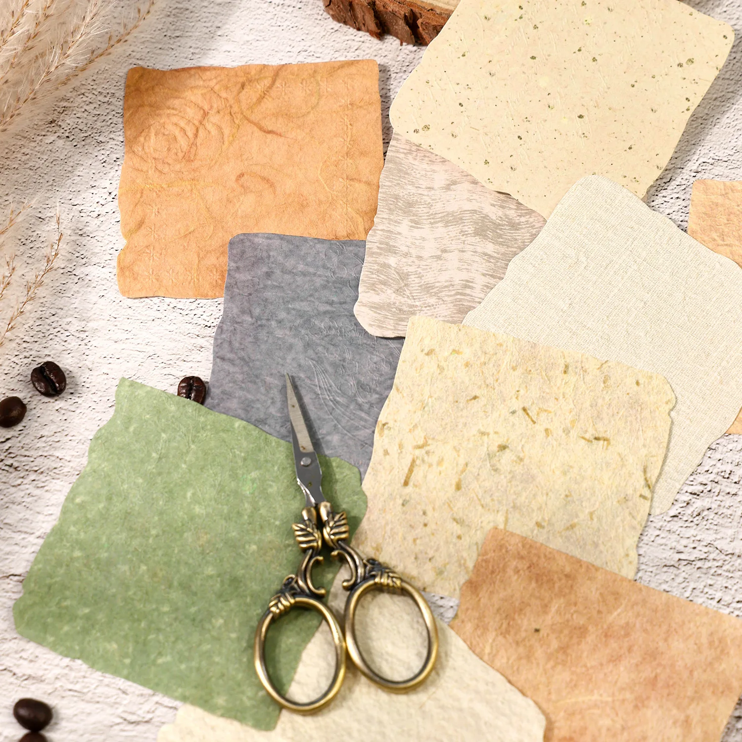 Vintage 3D texture Material paper 28 pcs Planner Decorative Diary Scrapbooking
