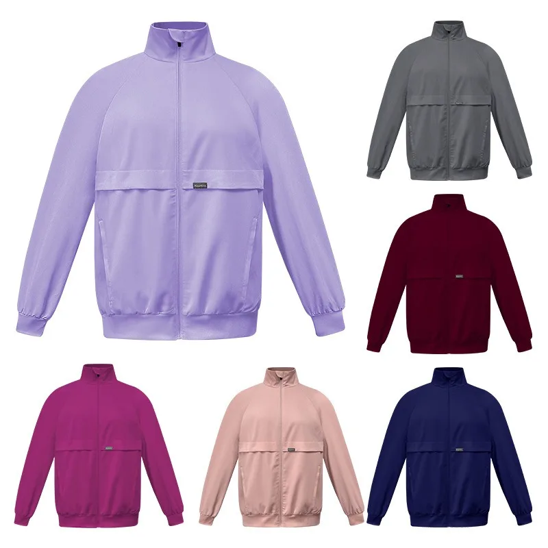 

Health Nursing Medical School Nursing Work Clothes Frosted Jacket Long Sleeved Pet Beauty Doctor Work Clothes Nursing Coat