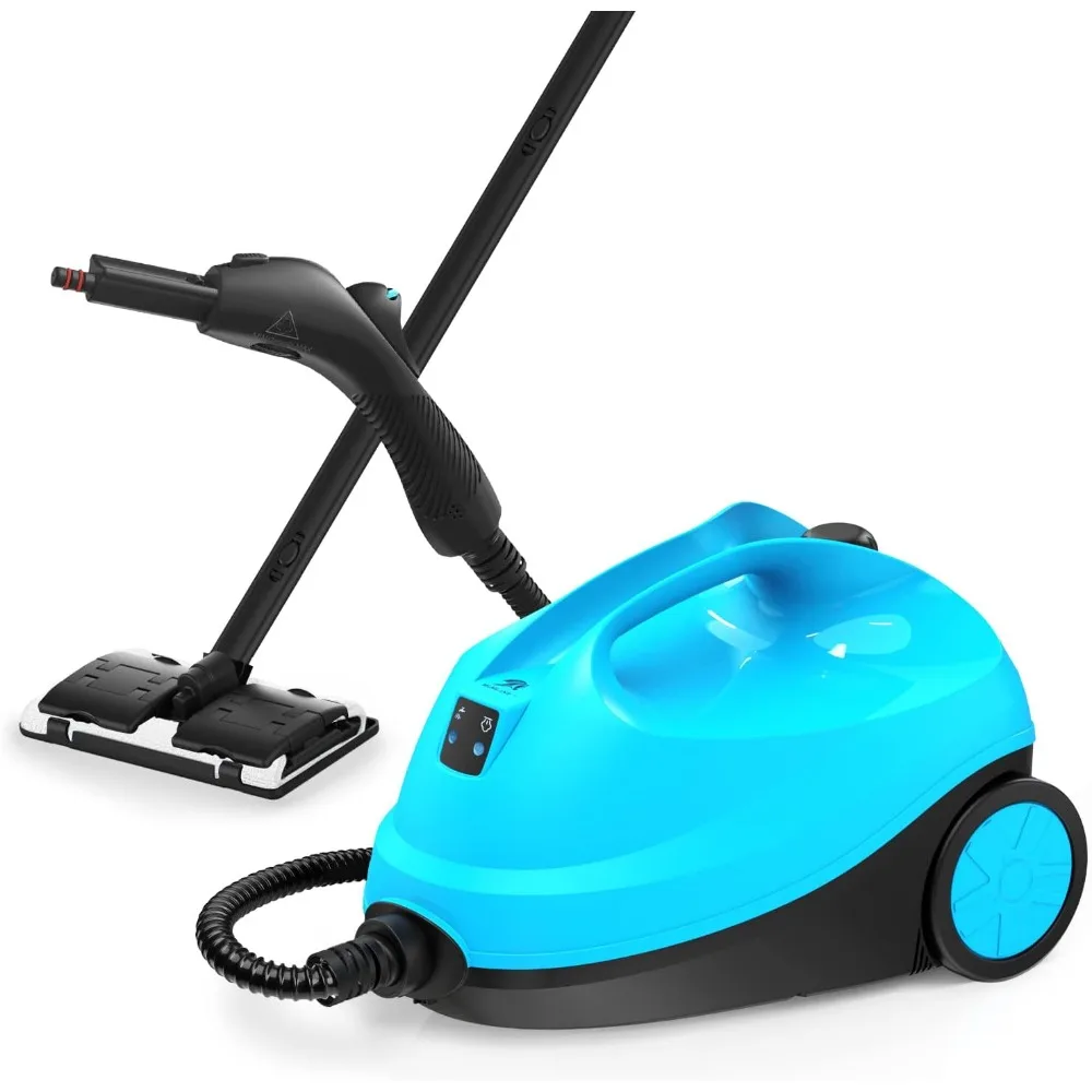 

Steam Cleaner, Steam Mop with 21-Piece Accessory Set, 1.5L Capacity Handheld Steamer Carpet Cleaner, 16.4ft Power Cord, Blue