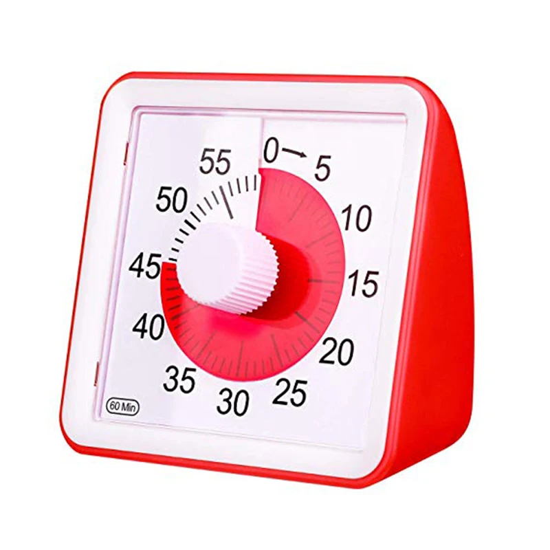 Minuteur Visuel Rechargeable, Timer avec Sonnerie et Mode Vibration,  Minuteurs Compte à Rebours de 60 Minutes Timer