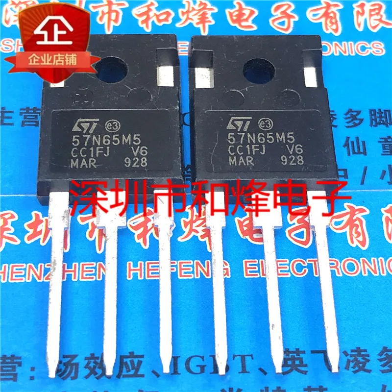 

5PCS-10PCS 57N65M5 STW57N65M5 TO-247 650V 42A NEW AND ORIGINAL ON STOCK