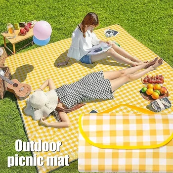 Portable Picnic Mat Foldable Thickening Waterproof Non-woven Fabric Carpet Table Decor for Outdoor Beach Camping Grass Tent Pads
