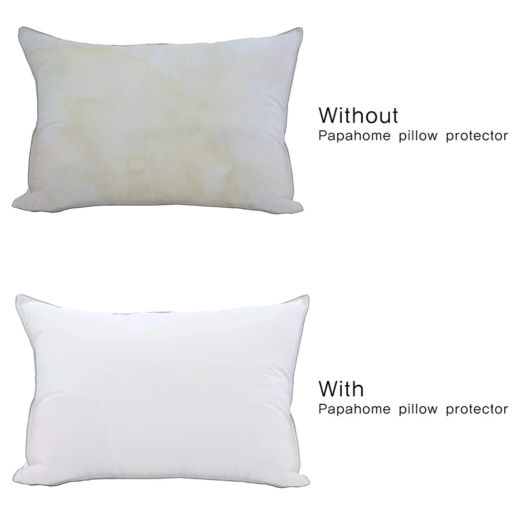 Pillow protector smooth waterproof pillow protector 1PC 50x70cm pillow cover