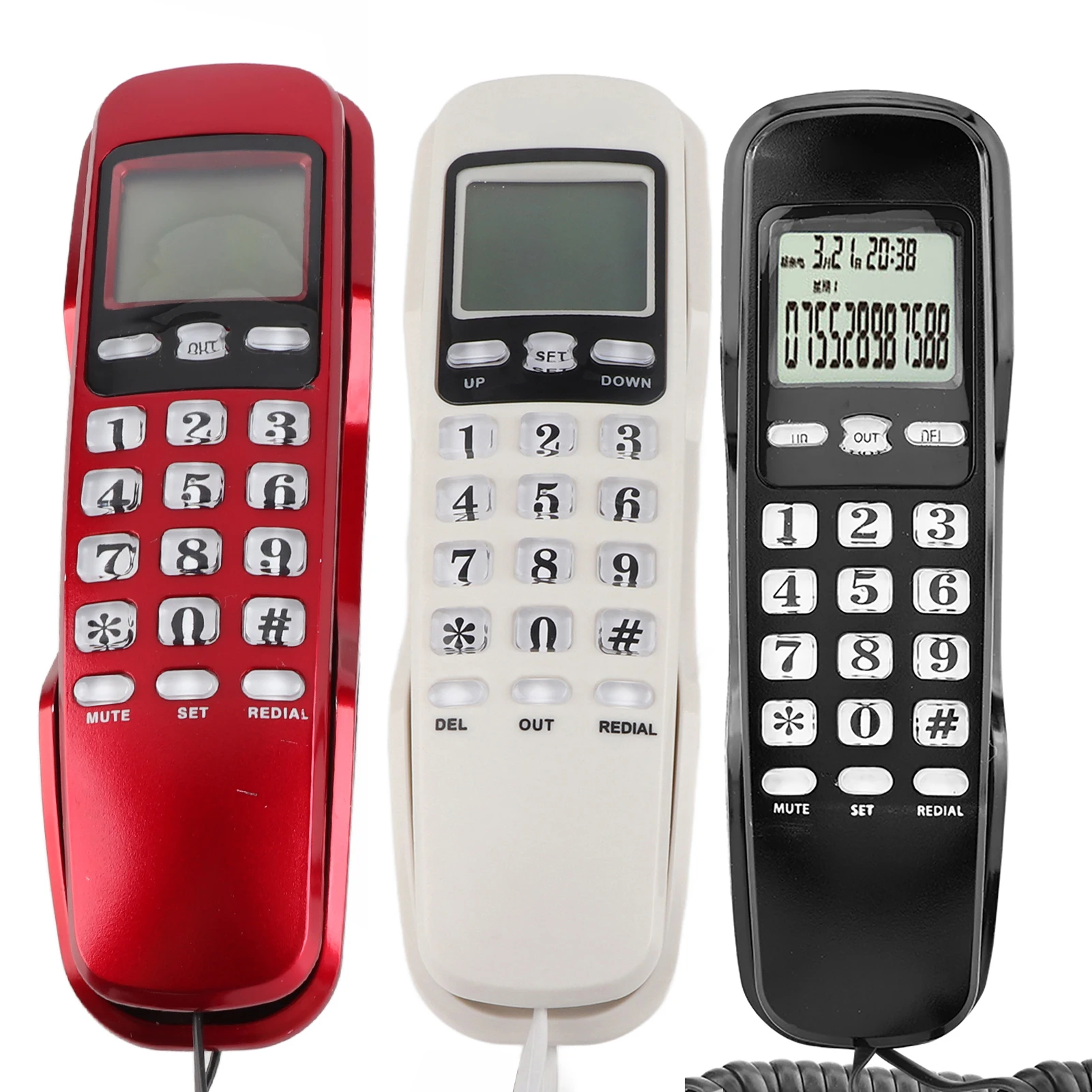 Compact LCD Display Landline Phone with Caller ID