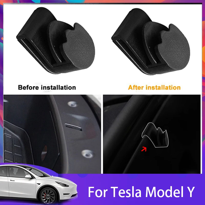 

2 шт./компл. модная передняя деталь автомобиля для модели Tesla Y 2022, аксессуары для интерьера, функциональный передний запасной Крючок для автомобиля, запчасти 2021