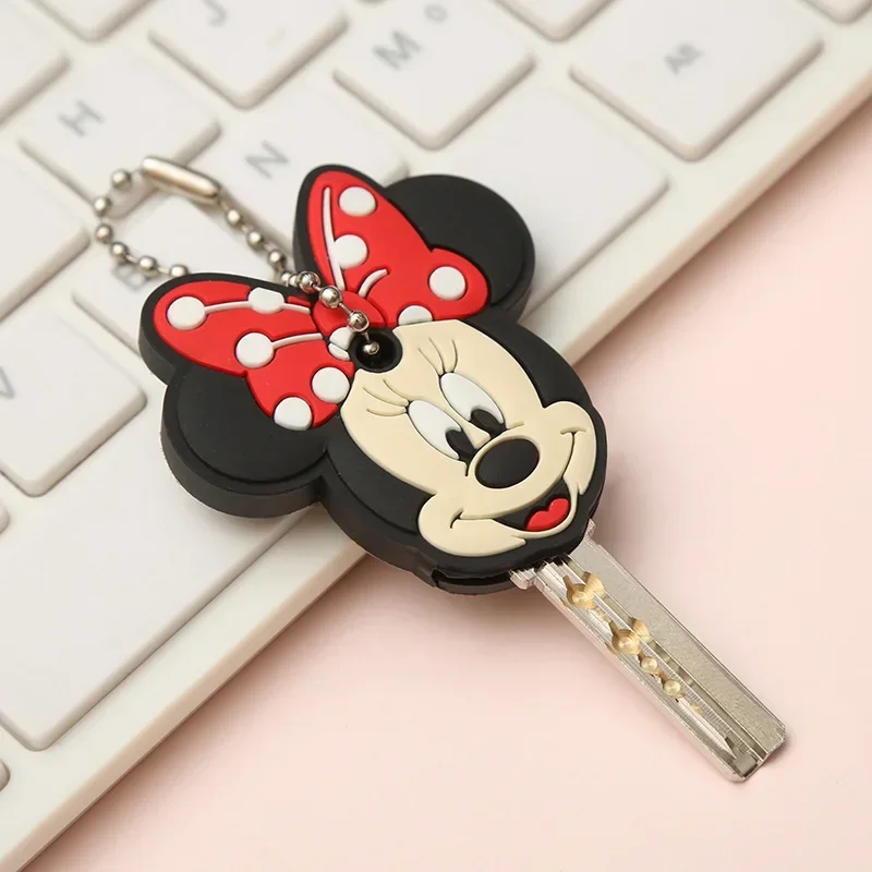 Key Caps Covers Keychain Case Cover Cartoon Cat Key Cover Caps Minnie Key Chains Anime Keychain Silicone Stitch Car Keychain The Mickey Ring Holder Women