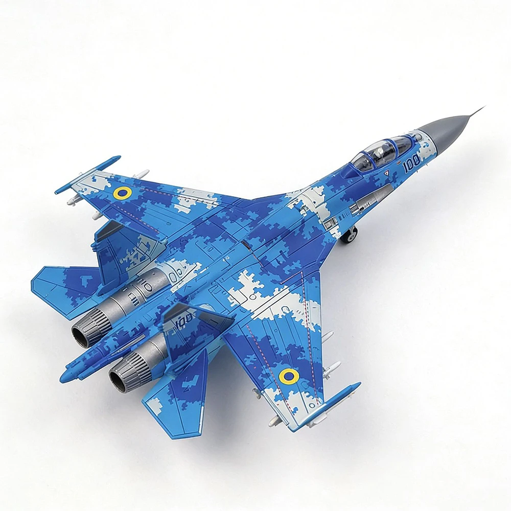 1:72 크리에이티브 밀리터리 장난감 수코이 Su-27 플랭커 항공기 우크라이나 ..
