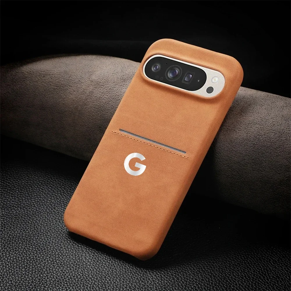 Premium Retro Sheepskin Leather Phone Case with Card Slot - Shockproof & Ultra Slim Design