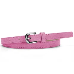 Chic Minimalist Women's Leather Belt - Versatile Accessory - 100cm - 105cm ( Magenta )