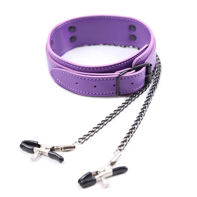 Pinces à Seins SM Avec Chaîne - Rond 4 Cm - Noir - Neuf