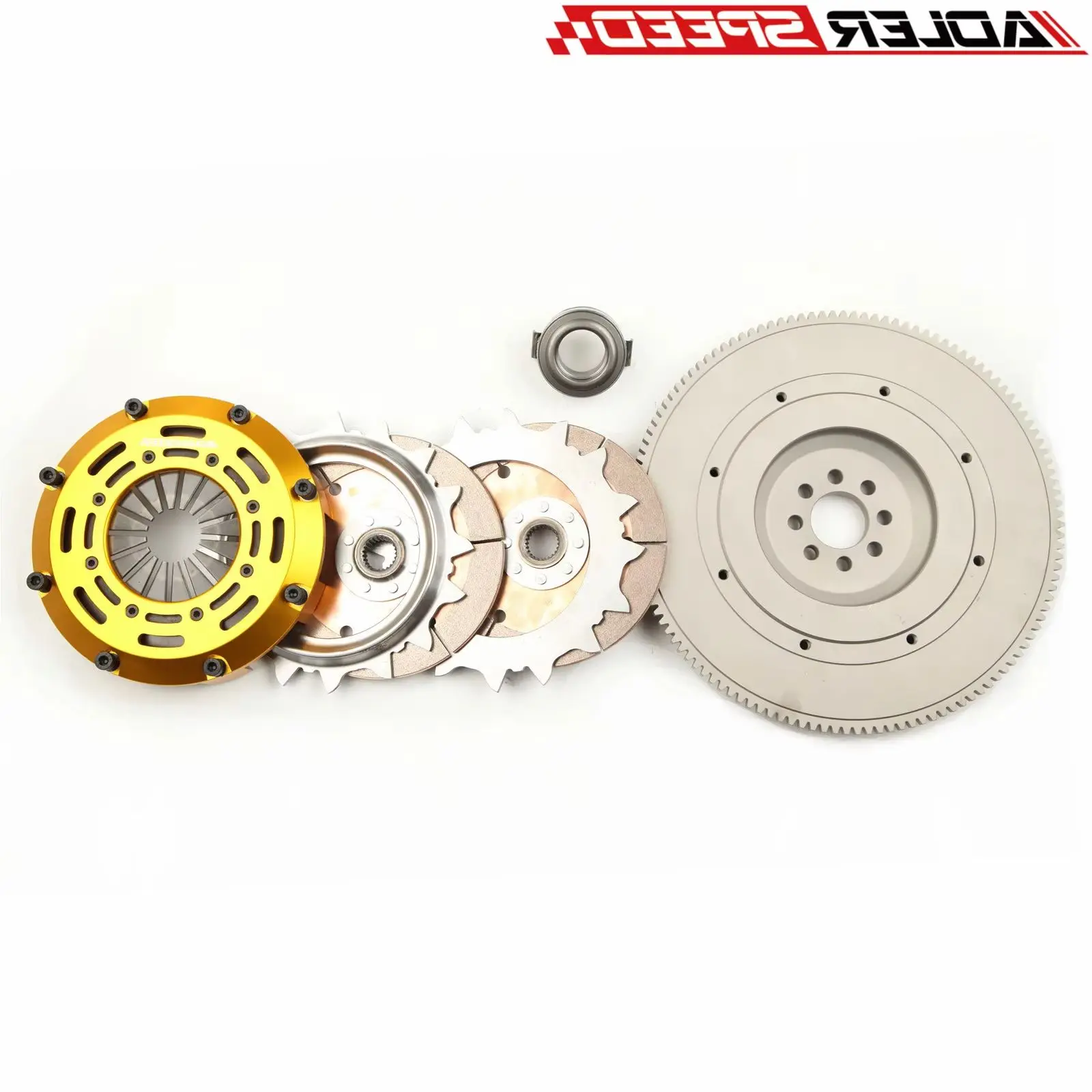A+ ADLERSPEED 7.25인치(185mm) 레이스 트윈 디스크 클러치 키트 + 플라이휠 (07-20년식 닛산 350Z 370Z 인피니티 G35 G37 용)
