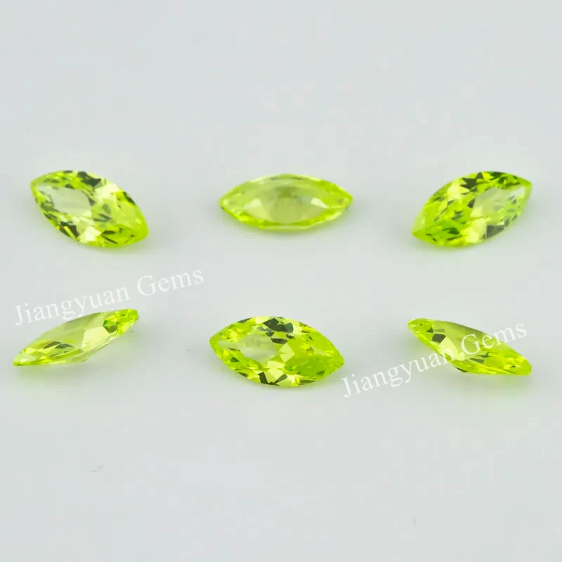 Größe 2x4mm ~ 8x16mm 5A Zirkon Marquise Cut Apfelgrüner Zirkonia Stein Lose CZ Synthetischer Edelstein zur Schmuckherstellung – Detail 7