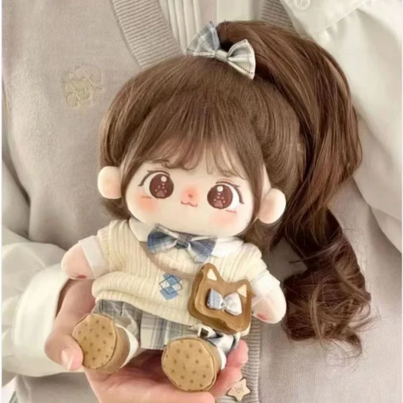 20cm Miaomiao Cotton Doll Stock Interchangeable Baby Clothes Plush Doll Dress Up Cospslay Anime Figure Children Girl Toys 2