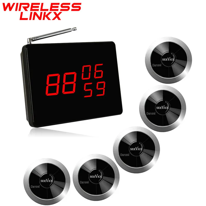 

Wirelesslinkx Wireless Pager Caregiver Hospital Patient Call Nurse Hotel Bar Restaurant Table Buzzer Waiter Bell Paging System