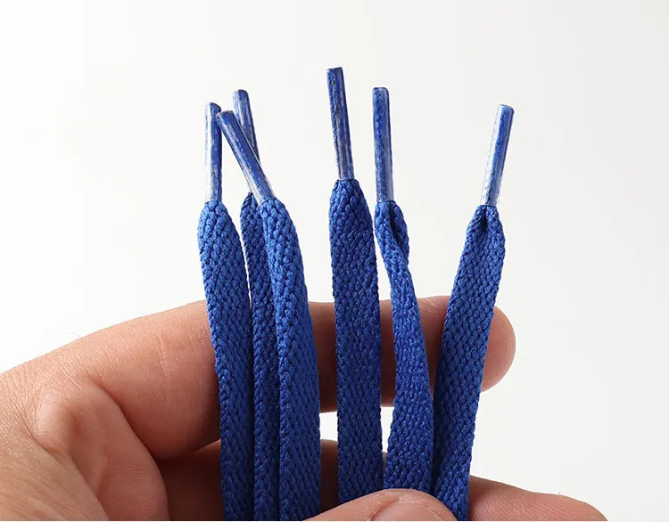 HIBERNI flache elastische Schnürsenkel für Nike/Arcteryx 100120140 cmHellblau/MarineblauSneaker/Canvas/SportschuheSchnürsenkel (langlebig, rutschfest) – Detail 12