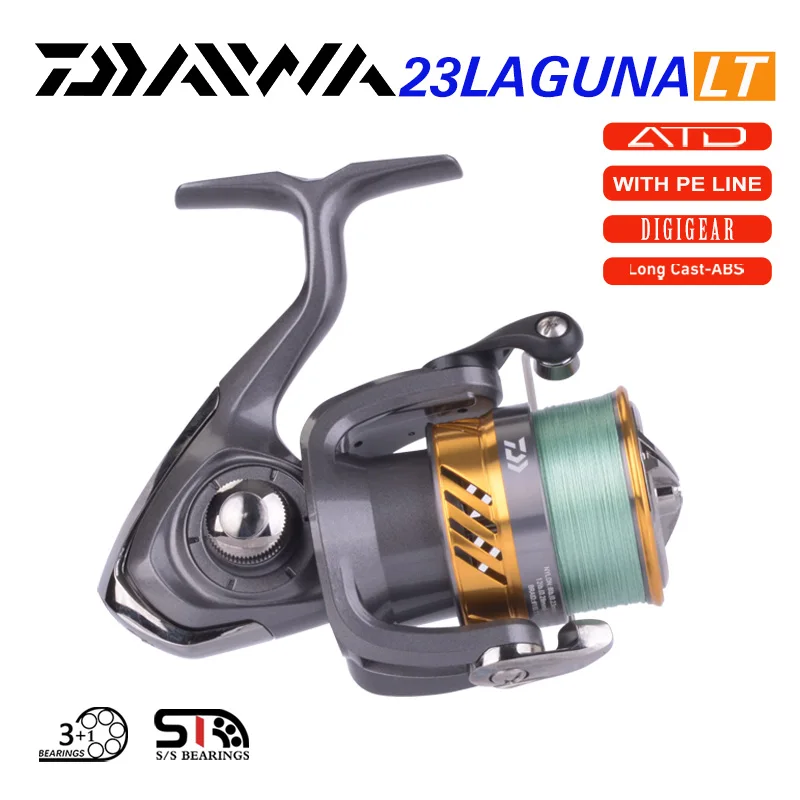 

New 2023 Original DAIWA LAGUNA LT With PE Line 2000-4000 Metal Spool Max Drag 5-12Kg 3+1BB Saltwater Spinning Reel Fishing Wheel