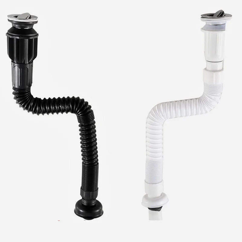 Flexible Drain & Waste Pipe Unblocker Telescopic Flexible Sink Drain Accessories Universal Kitchen Sink Sewer Drain Pipe Tube A/O Sewer Drain Pipe 