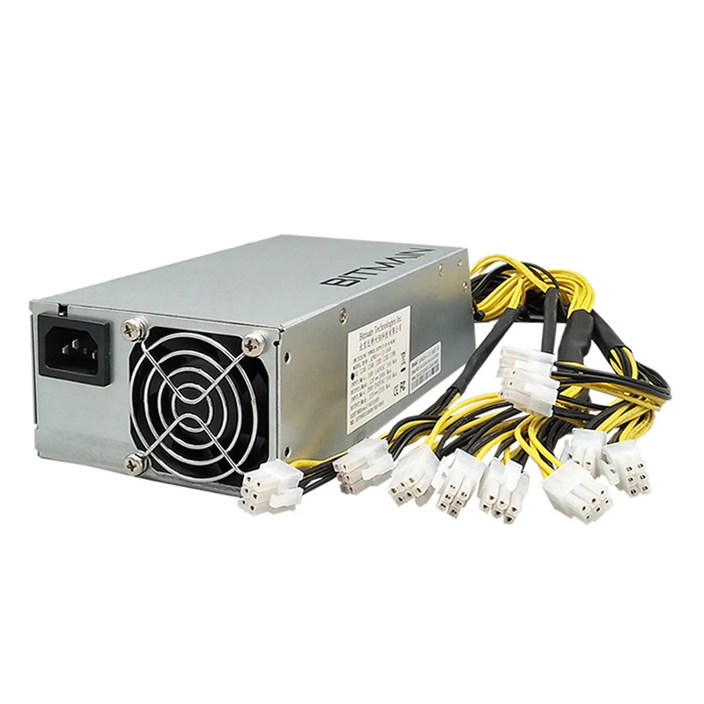 Hot Sale APW7 1800W Power Supply Mining PSU for Bitmain Antminer  S9/L3+/A6/A7/R4/S7/E9 with 10X PCI-E 6Pin Connectors - AliExpress