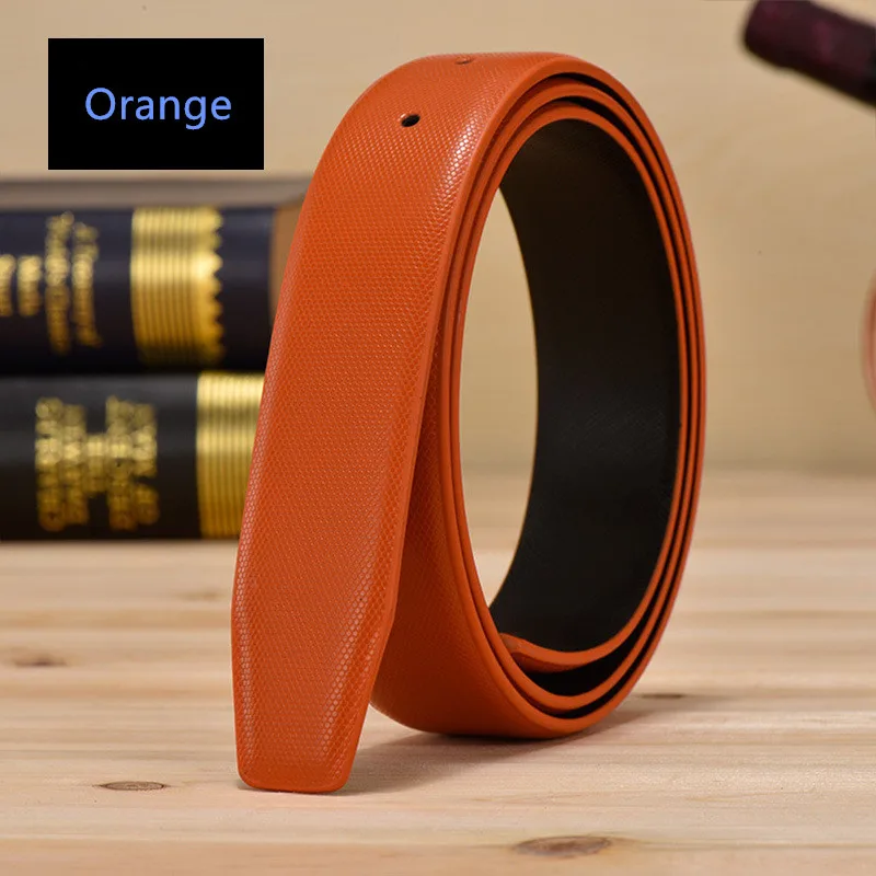 Genuine Leather Belt for Men Smooth Bule Waist Belt Boys Youth Adult 3.3cm Wide No Head Pattern Belt Faion Accory