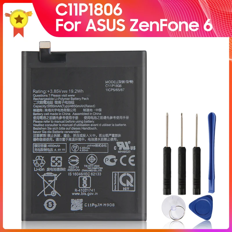 

Replacement Battery C11P1806 for ASUS ZenFone 6 ZS630KL I01WD 5000mAh New Battery